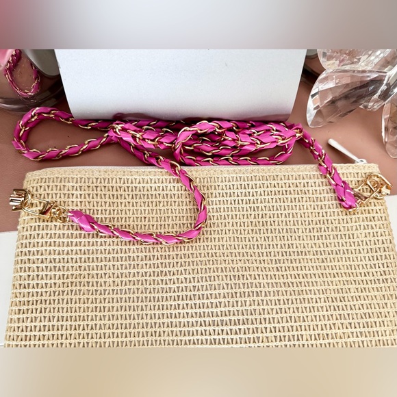 2 Options- Dior Raffia Cosmetic Bag / Clutch - Picture 10 of 11